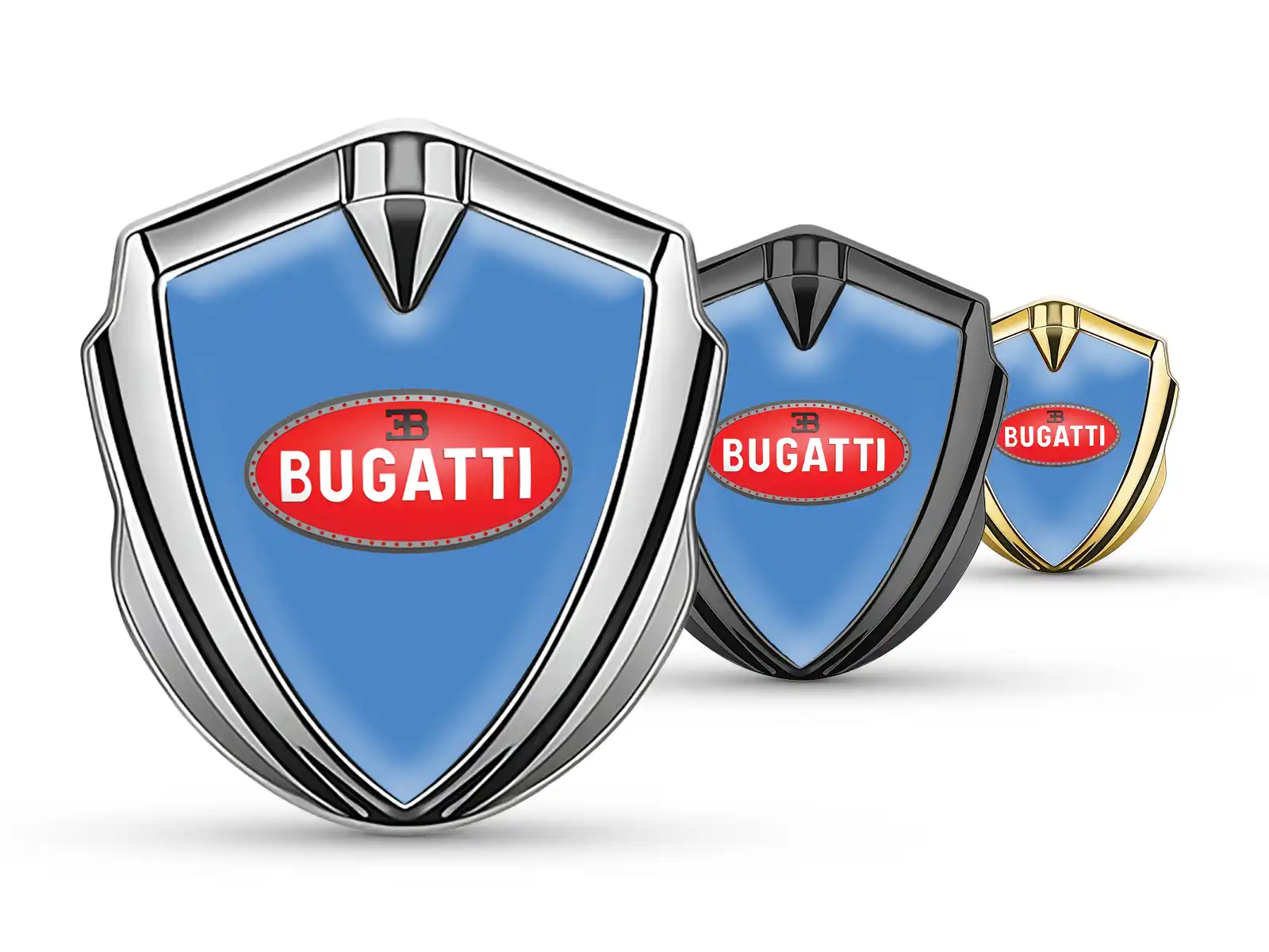 Bugatti Emblema Metal Insignia Ultimo Moda Macizo Metálico